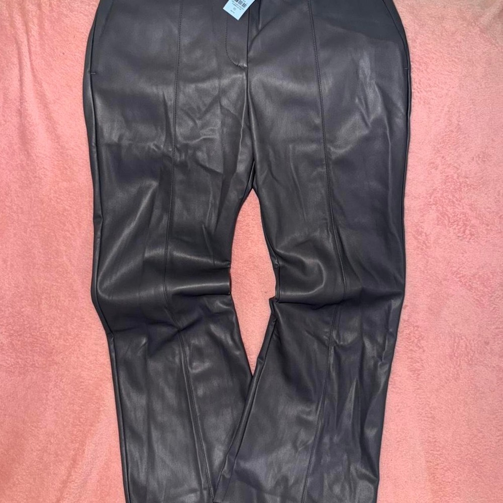 Ann Taylor Leather Pants Grey NWT